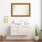 Parlor Gold Non-Beveled Custom Framed Bathroom Vanity Wall Mirror